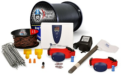 #ad Extreme Dog Fence Pro Grade Electric Dog Fence System 2 Dogs 1000#x27; of Wire $574.99