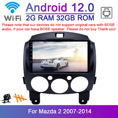 #ad 32GB Android 12.0 Car Radio GPS Navigation Stereo Player For Mazda 2 2007 2014 $110.49