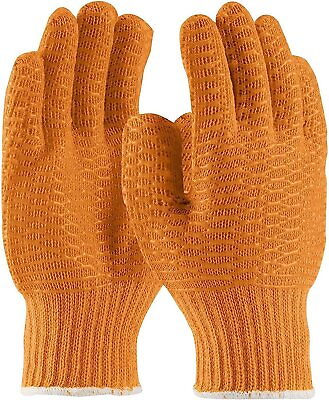 #ad String Knit Work Gloves Small Size 12 Pairs of Orange PVC Cotton Gloves $32.90