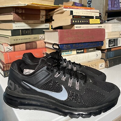 #ad Nike Air Max 2013 Triple Black Shoes 554886 001 w Run Sensor Trays 10.5 fits 11 $69.95