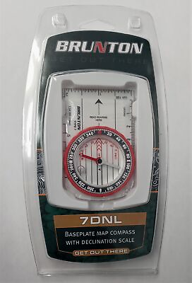 #ad Brunton 7DNL Baseplate Map Compass With Declination Scale $6.00