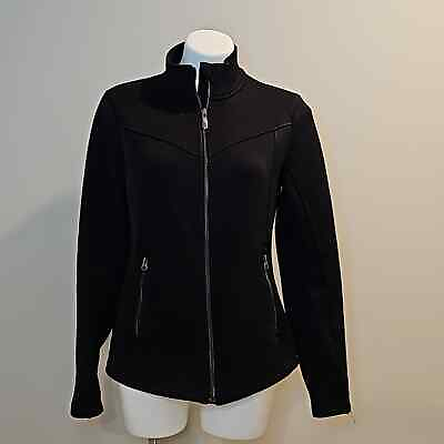 #ad Spyder Black Full Zip Fleece Lined Jacket size medium Womens $47.85