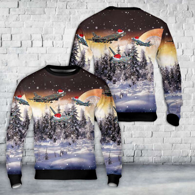 #ad US Air Force McDonnell Douglas KC 10 Extender Ugly Christmas Sweater Xmas Gift $43.99