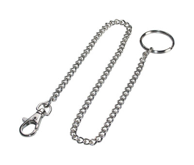 #ad Hillman 711071 Metal Silver Belt Hooks Pocket Safety Key Chain 18 in. $7.95