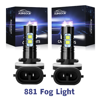 #ad 2x 881 LED 12V White Car Fog Light Bulbs For Dodge Ram 1500 2500 3500 1999 2001 $19.99