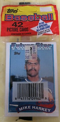 #ad Rare Packaging 1989 Topps Pack Mike Harkey Cubs Rookie amp; Ivan Calderon White Sox $140.24