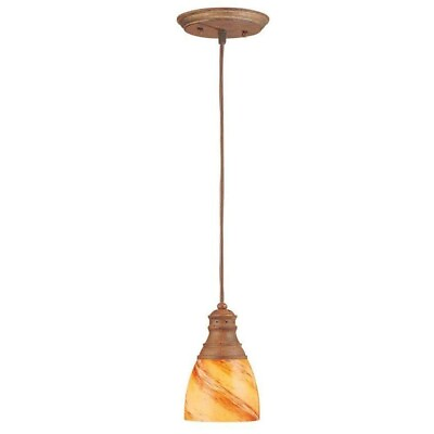 #ad 1 Light Walnut Hanging Mini Pendant by Hampton Bay $53.26