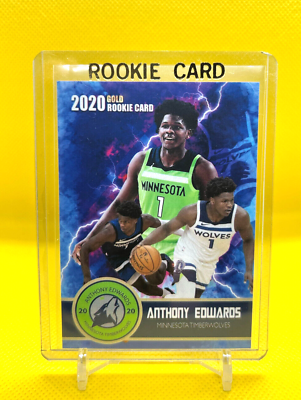 #ad 2020 Anthony Edwards Rookie Card #1 RC Gold Gems Minnesota Timberwolves NM to MT $4.98
