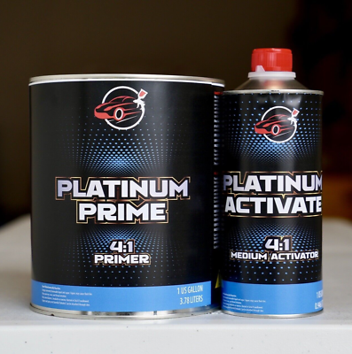 #ad Platinum Prime 4:1 2K Urethane high Build Primer amp; Sealer GALLON Kit w Hardener $79.97