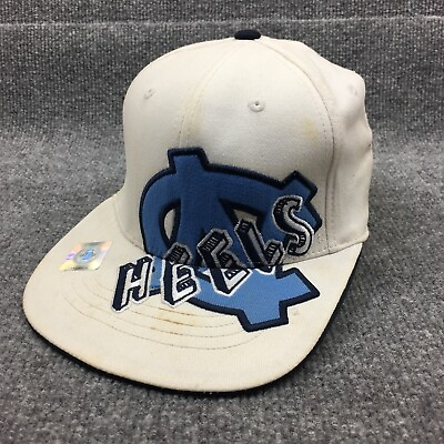 #ad North Carolina Tar Heels Hat Cap Stretch Fitted Medium Large Mens NCAA TOW White $19.97