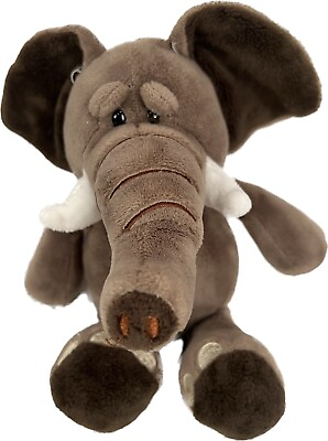 #ad Elephant Belly Button Brown Velour 9” Plush Stuffed Animal Toy Wild Friends $10.10