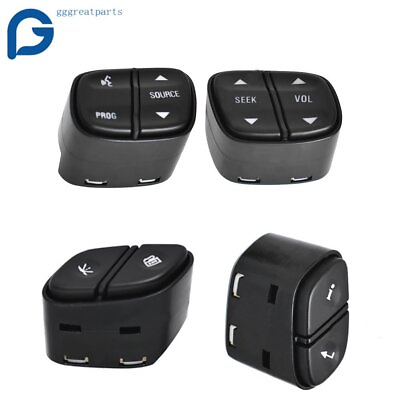 #ad 4* LED Light Steering Wheel Radio Volume Control Switch Button For Silverado GMC $20.58