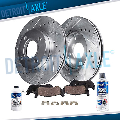 #ad Front Drilled Disc Rotors Brake Pads w Hardware for Honda Civic Acura Integra $78.01