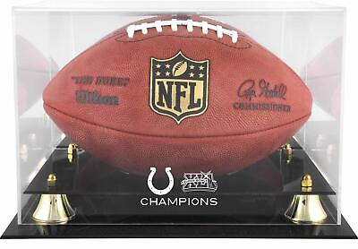 #ad Indianapolis Colts Super Bowl XLI Champs Golden Classic Football Display Case $63.74