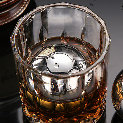 #ad 2pcs Ice Cube Fine Workmanship Rust proof Ice Cubes Cooling Ball Stainless Steel $15.92
