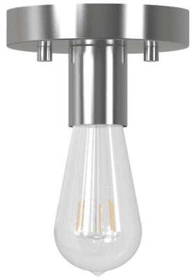#ad 1 Light Flush Mount Satin NickelBulb Not Included $25.77