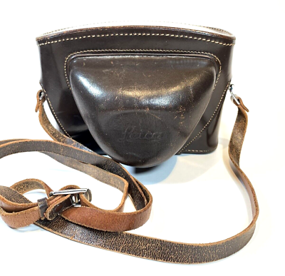 #ad Vintage Leitz Wetzlar Leica Brown Leather Camera Case Screwmount $29.59
