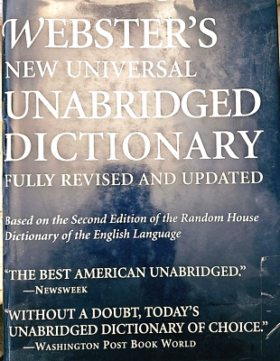 #ad #ad Websters New Universal Unabridged Dictionary hardcover Websters $8.63