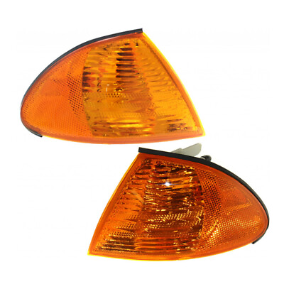 #ad Fits 1999 2000 BMW 323i Pair Signal Lights Driver and RH E46; w amber lens $29.14