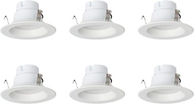6 Pack 4 Inch Recessed LED Light 5000K. Dimmable CEC Compliant Energy Star $27.99