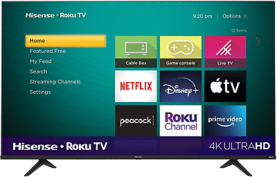 43 65 Inch Class R6 Series Dolby Vision HDR 4K UHD Roku Smart TV with Alexa Co $307.98