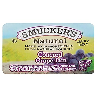 #ad Smucker#x27;s Natural Concord Grape Jam 0.5 Ounce Pack of 200 $32.95