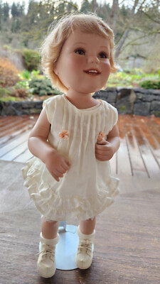 #ad Shirley Temple Porcelain Doll; Darling Little Shirley; Great Condition with COA $39.95