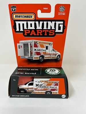 #ad 2016 RAM Ambulance * White * 2024 Matchbox Moving Parts Case L $6.99