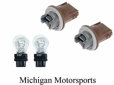 #ad Qty 2 Ford Light Socket Brake Tail Light Turn Signal Parking 3157 Bulb $6.99