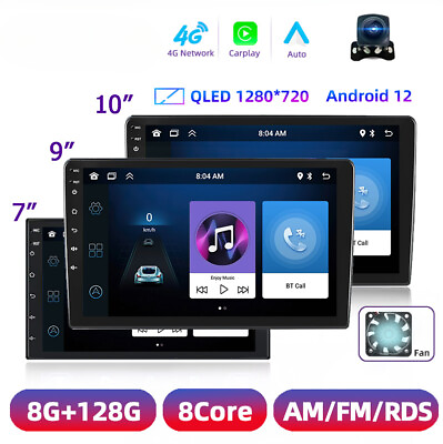 #ad 2 Din Android12 Car Radio Multimedia Player Universal Carplay Stereo GPS DVD lot $101.70