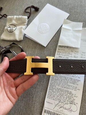 #ad Hermes 32mm 80cm Brushed Gold belt buckle C $949.99