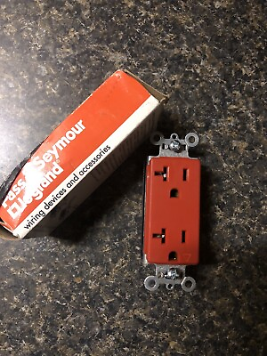 #ad Legrand Pamp;S 20A 125V Isolated Ground Duplex Red Receptacle **Free Shipping** $9.99
