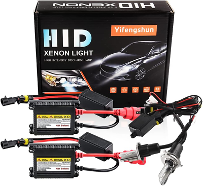 #ad H4 HID Headlight Bulbs 6000K Xenon White with 55W DC Slim HID Ballast by Yifengs $55.99
