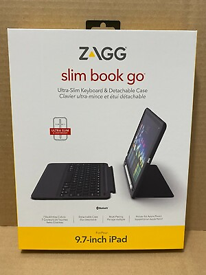 #ad Zagg Slim Book Go Keyboard Case for iPad 9.7 inch 6th Generation 2018 Black $29.90