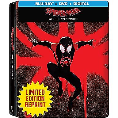 #ad New Steelbook Spider Man: Into The Spider Verse DVD Blu ray Digital $19.49