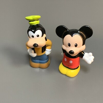 #ad Lot 2x Little People Disney Magic Kingdom Goofy Mickey Mouse Aladdin Figures $4.99