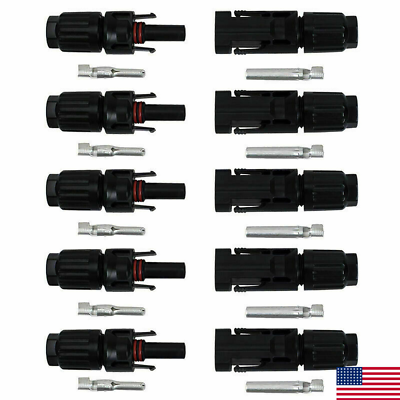 #ad 20PCS Solar Cable Connectors 4mm 6mm 30Amp Waterproof Solar Panel Wire Joiners $10.99
