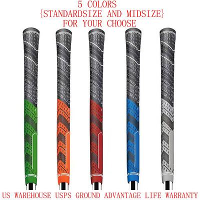 #ad 13PCS Set Golf Grip Standard Midsize Carbon Yarn Anti Slip Golf Iron Club Grips $39.90