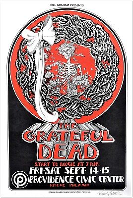 #ad Grateful Dead Providence Rhode Island Vintage Concert Poster $24.99