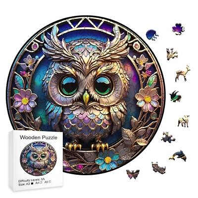 #ad A3 Wooden Jigsaw Puzzle Unique Animal Shape Puzzles for Adults Christmas Gift $7.99