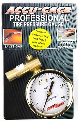 #ad Meiser Accu Gauge 0 30psi Presta Valve Dial Low Air Pressure Gauge Fat Bike Tire $10.95