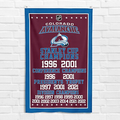 #ad For Colorado Avalanche 3x5 ft Banner NHL Hockey Stanley Cup Champions Flag $13.99