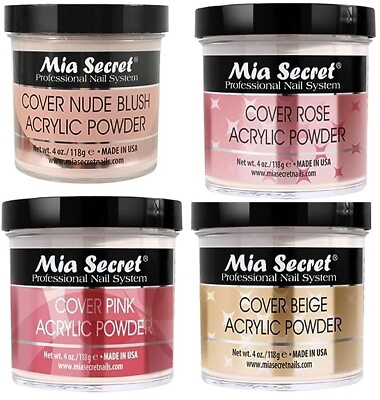 #ad Mia Secret Cover Acrylic Powder Beige Nude Pink Rose All Sizes Available $9.99