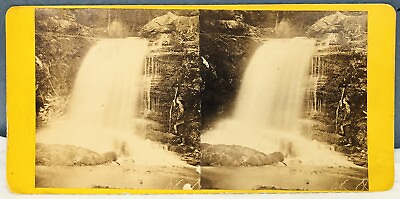 #ad 1860s RARE Natural Caldeno Falls Water Gap Pennsylvania Park People Scene View $24.79