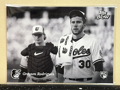 #ad 2023 Topps Black and White #81 Grayson Rodriguez RC Orioles $2.99