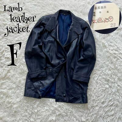#ad F109 Vintage Color Lamb Leather Single Jacket F Navy $595.77