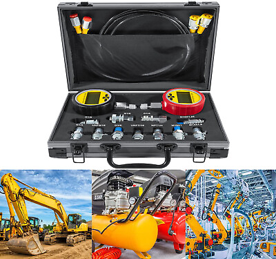 #ad 70M Digital Hydraulic Pressure Gauge Kit For Excavator Construction Machinery $349.99