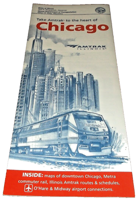 #ad APRIL 2008 AMTRAK TO THE HEART OF CHICAGO BROCHURE $20.00
