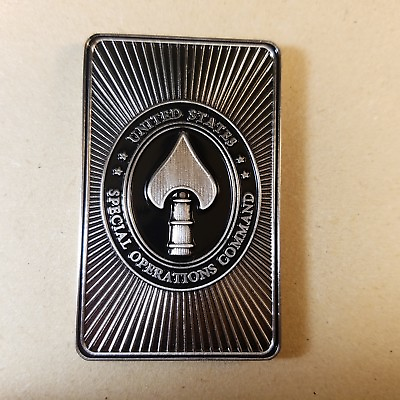 #ad Special operations command Ace of Spades Challenge Coin 3quot; x 49 $14.99
