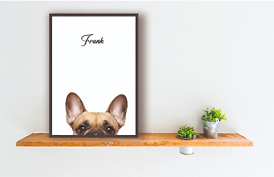 #ad French Bulldog personalised print poster wall art peepers Frenchie gift present GBP 7.99